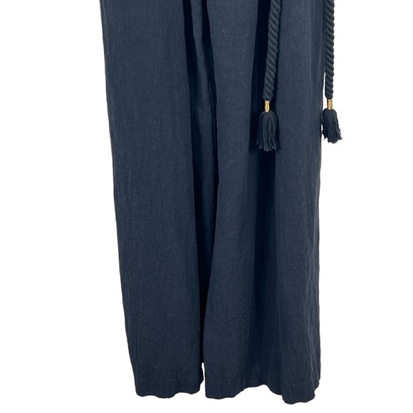 Wrap WOMEN'S HALTER TOP PANTS ROMPER WITH ROPE STRAPS AND BELT - Picture 4 of 16